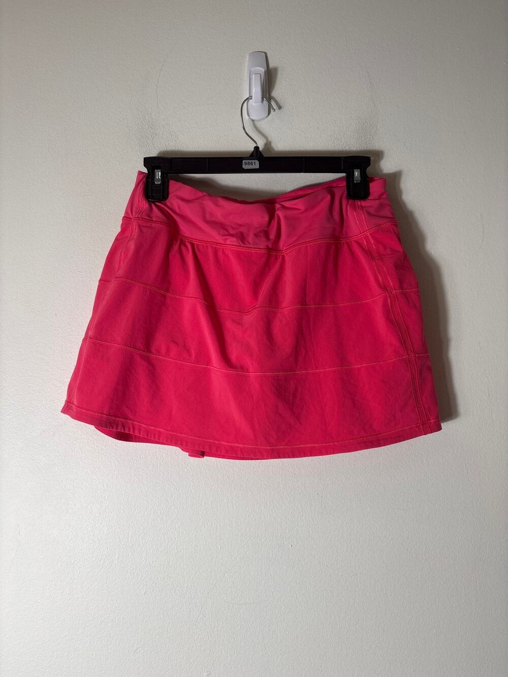 Lululmeon Bright Coral Tiered Tennis Skirt Sz 6